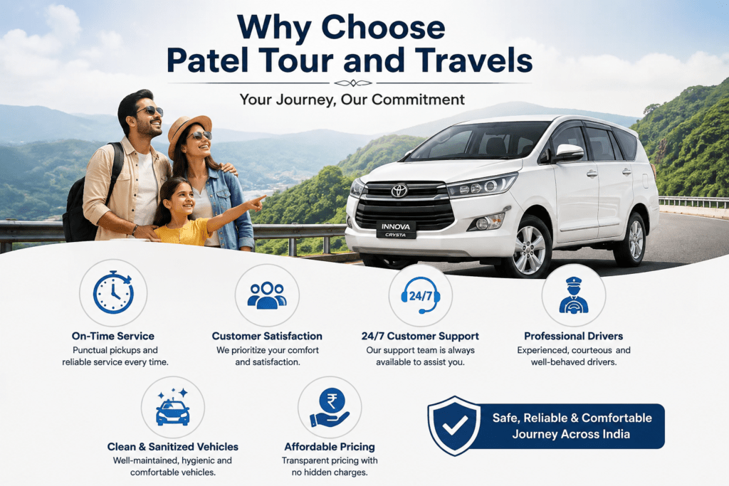 Why Choose Patel Tour and Travels for safe, reliable, and comfortable travel services | patel.webscalor.com